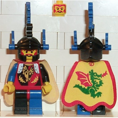 dragon knights - dragon master blue plumes dragon cape