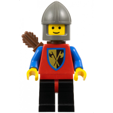 crusader axe - black legs with red hips dark gray chin-guard quiver