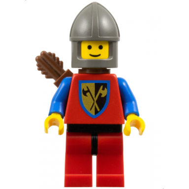 crusader axe - red legs with black hips dark gray chin-guard quiver
