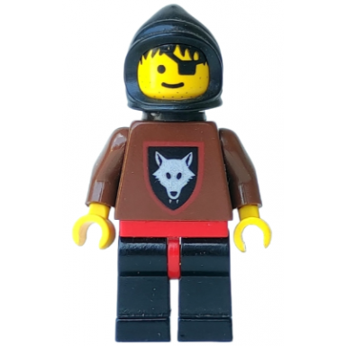 wolfpack - eye patch brown arms and black legs black hood and cape