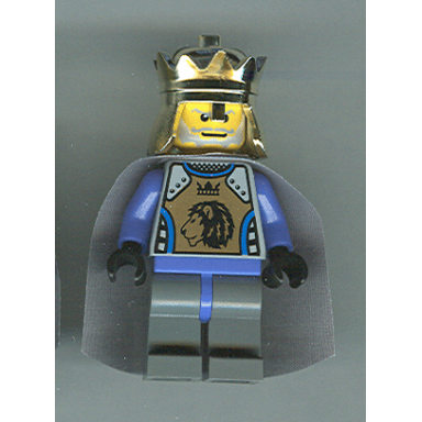knights kingdom ii - king mathias with light bluish gray cape chess king