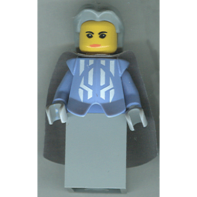 knights kingdom ii - queen with light bluish gray hair light bluish gray cape chess queen