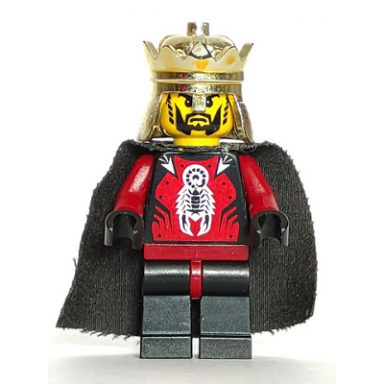 knights kingdom ii - king with crown black cape chess king