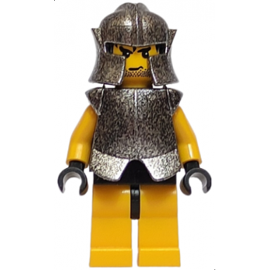 knights kingdom ii - rogue knight 2 yellow legs speckle breastplate speckle cheek protector helmet