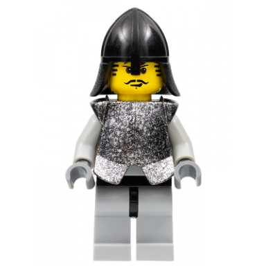 breastplate - armor over light bluish gray black neck-protector black moustache