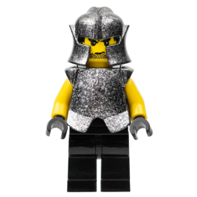 knights kingdom ii - rogue knight 6 black legs speckle breastplate speckle cheek protector helmet