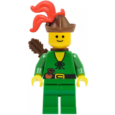 forestman - pouch brown hat red 3-feather plume quiver