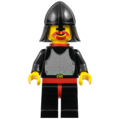 breastplate - black black legs with red hips black neck-protector red plastic cape