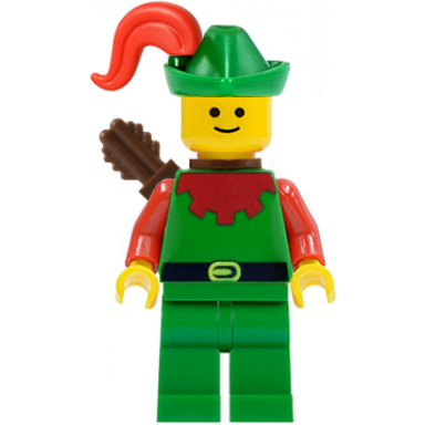 forestman - red green hat red plume quiver