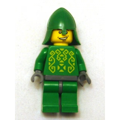 knights kingdom ii - rascus without armor printed torso green neck-protector