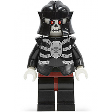 fantasy era - skeleton warrior 4 white black breastplate and helmet dark red hips and black legs