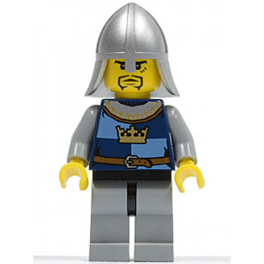 fantasy era - crown knight quarters helmet with neck protector 3 spots under left eye