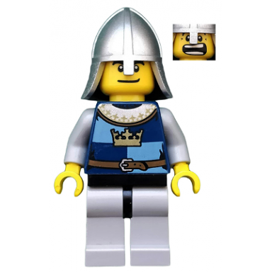fantasy era - crown knight quarters helmet with neck protector dual sided head