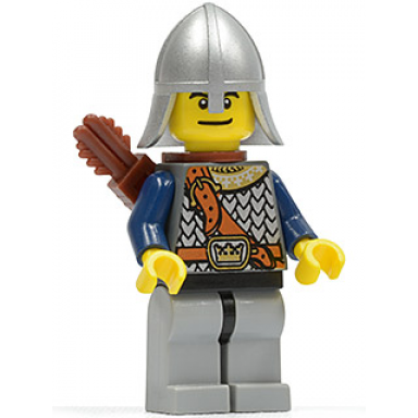 fantasy era - crown knight scale mail with chest strap helmet with neck protector dual sided head