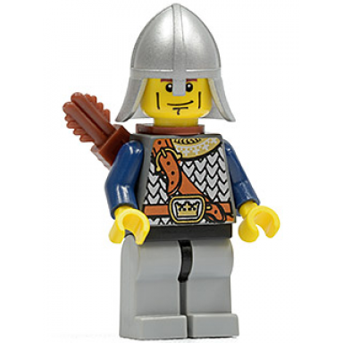 fantasy era - crown knight scale mail with chest strap helmet with neck protector vertical cheek lines