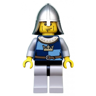 fantasy era - crown knight quarters helmet with neck protector vertical cheek lines