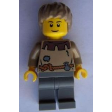 fantasy era - peasant male young black eyebrows thin grin