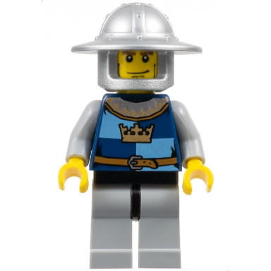 fantasy era - crown knight quarters helmet with broad brim vertical cheek lines