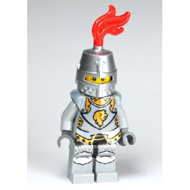 kingdoms - lion knight armor with lion head and belt helmet closed gray beard