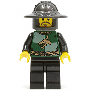 kingdoms - dragon knight quarters helmet with broad brim moustache and stubble