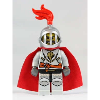 kingdoms - lion knight breastplate with lion head and belt helmet with fixed grille cape