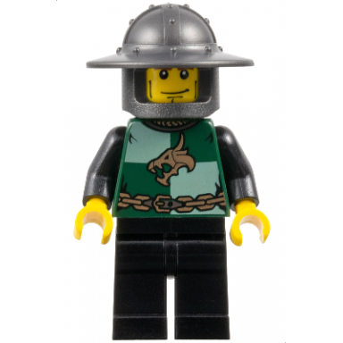 kingdoms - dragon knight quarters helmet with broad brim vertical cheek lines