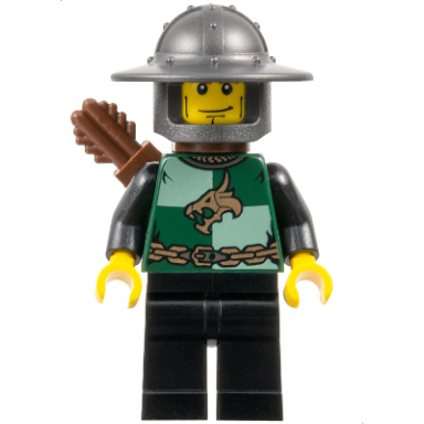kingdoms - dragon knight quarters helmet with broad brim vertical cheek lines quiver