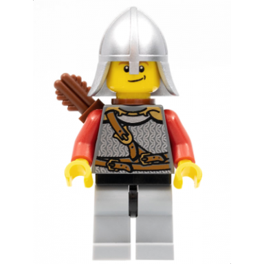 kingdoms - lion knight scale mail with chest strap and belt helmet with neck protector quiver smirk