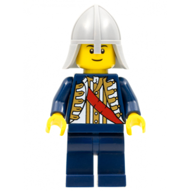red sash light bluish gray neck protector black eyebrows