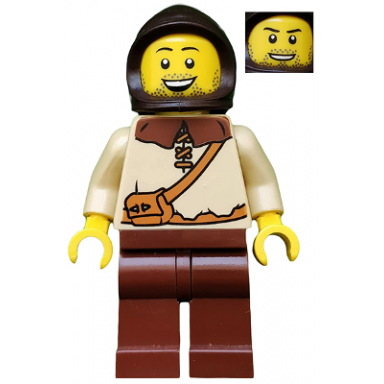 kingdoms - peasant male with dark brown hood