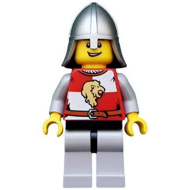 kingdoms - lion knight quarters helmet with neck protector open grin