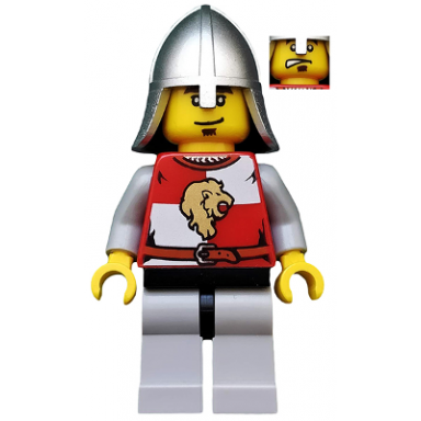 kingdoms - lion knight quarters helmet with neck protector eyebrows and goatee
