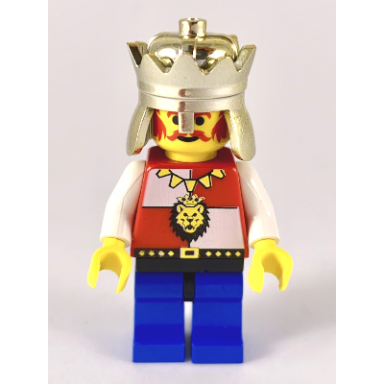 royal knights - king chrome gold crown lion crest black hips blue legs