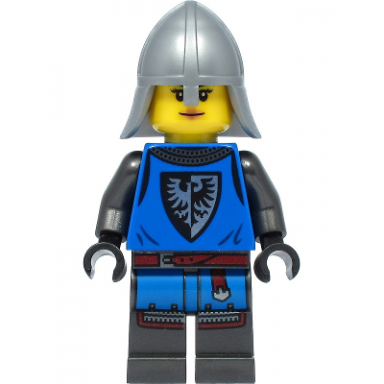 black falcon - female pearl dark gray detailed legs flat silver neck protector