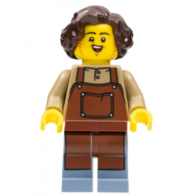 tavern keeper - male reddish brown apron sand blue legs dark brown hair