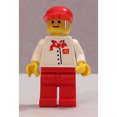 chef - white torso with 4 buttons and mcdonalds logo sticker red legs red cap