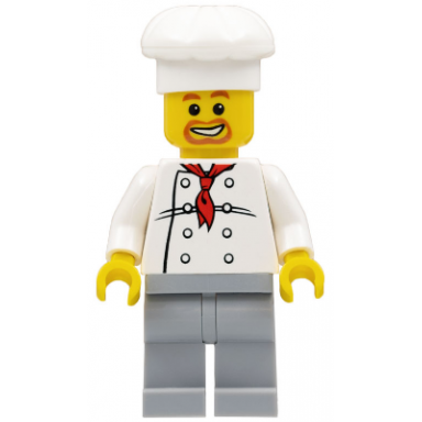 chef - white torso with 8 buttons light bluish gray legs