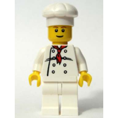chef - white torso with 8 buttons white legs undetermined eyebrows