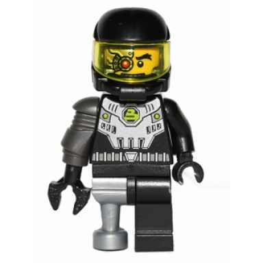 space villain - flat silver pirate peg leg