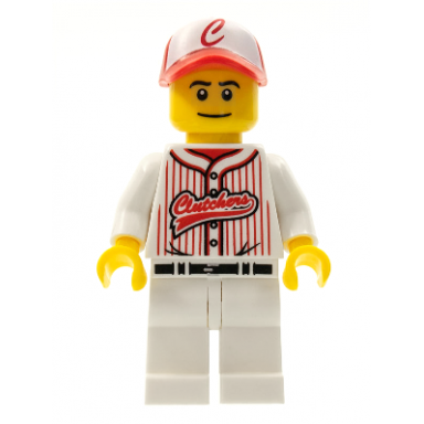 baseball player series 3 minifigure only without stand and accessories