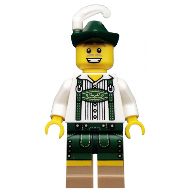 lederhosen guy series 8 minifigure only without stand and accessories