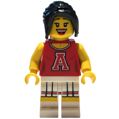red cheerleader series 8 minifigure only without stand and accessories