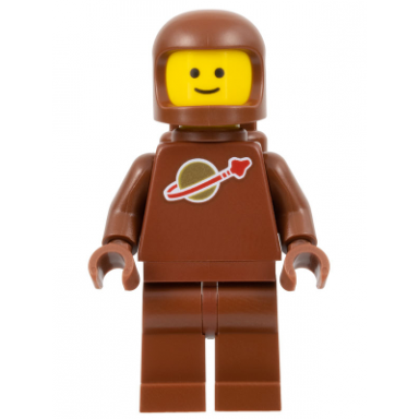 brown astronaut series 24 minifigure only without stand and accessories