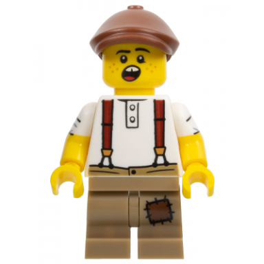newspaper kid series 24 minifigure only without stand and accessories