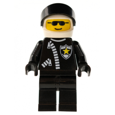 police - zipper with sheriff star white helmet black visor
