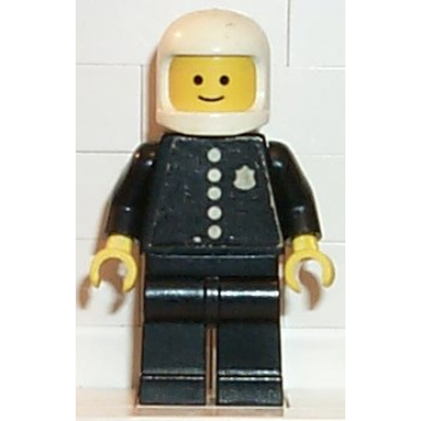 police - torso sticker with 4 buttons and badge black legs white classic helmet