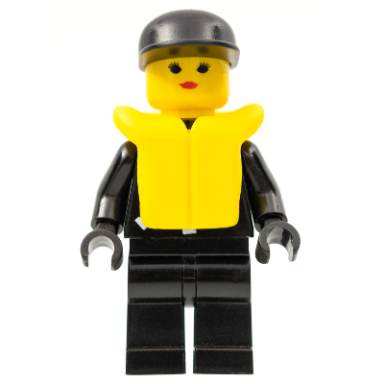 police - zipper with sheriff star black cap life jacket