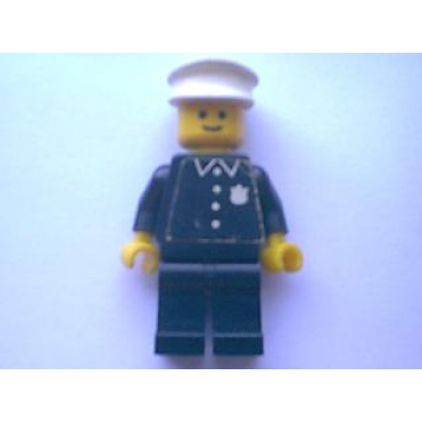 police - torso sticker with 4 buttons badge and collar black legs white hat