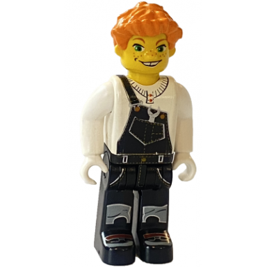 lee orange hair black legs black and white torso