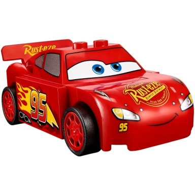 lightning mcqueen - red rust-eze in fancy script